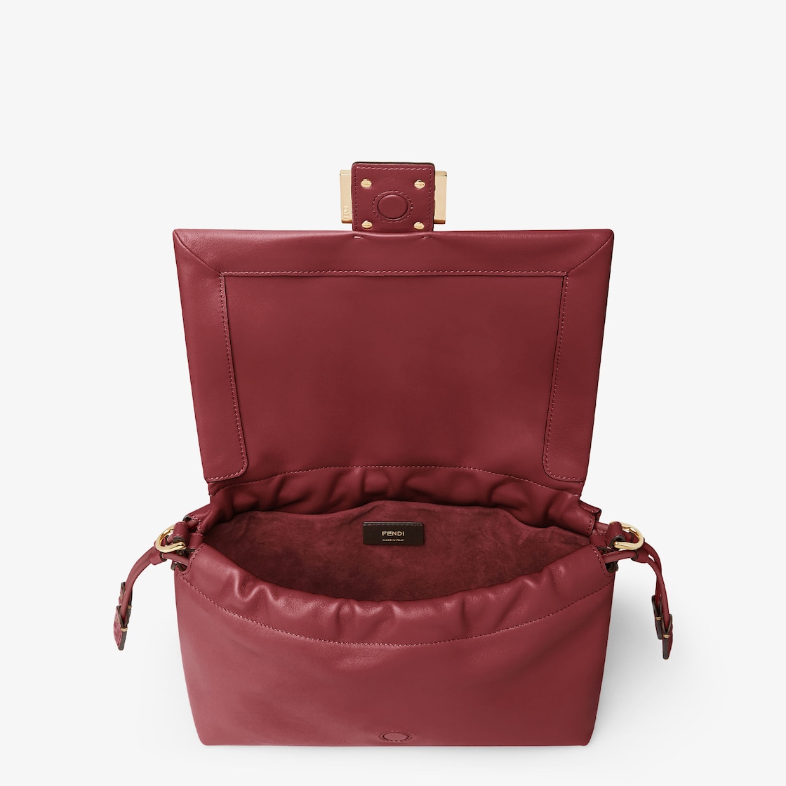 FENDI Mamma Baguette Medium Burgundy nappa leather bag - Image 3